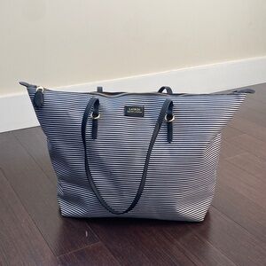 Lauren Ralph Lauren Chadwick Tote Navy and White Striped